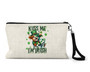 Kiss Me I'm Irish Cute Cow Wristlet Makeup Bag for St Patrick's Day