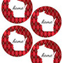 HOME Wisconsin Silhouette Red & White Coasters (Set of 4)