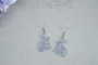 Easter Earrings for Women Purple Glitter Acrylic