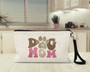 Dog Mom Paw Print Wristlet Makeup Bag