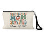 Mom Survived Graduation Class 2024 Wristlet Makeup Bag