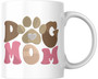 Dog Mom Paw Print Coffee Mug 15oz