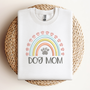 Dog Mom Rainbow Paw Print Sweatshirt or T-shirt, Crewneck or Long Sleeve Shirt Option