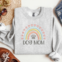Dog Mom Rainbow Paw Print Sweatshirt or T-shirt, Crewneck or Long Sleeve Shirt Option