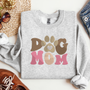 Dog Mom Paw Print Sweatshirt or T-shirt, Crewneck or Long Sleeve Shirt Option