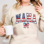 Mama 4th July Patriotic Sweatshirt or T-shirt, Crewneck or Long Sleeve Shirt Option
