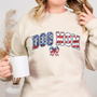 Dog Mom Patriotic Retro Sweatshirt or T-shirt, Crewneck or Long Sleeve Shirt Option