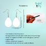 Patriotic Cow Teardrop Earrings