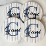 Personalized Farmhouse Style Coasters - White