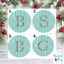 Personalized Coastal Farmhouse Coasters - Teal