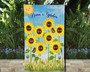 Sunflower Nana's Garden Personalized Flag Kids Name 12x18