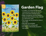 Sunflower Nana's Garden Personalized Flag Kids Name 12x18