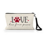 Love Has Four Paws Wristlet Makeup Bag