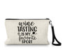 Wine Tasting Wristlet Makeup Bag