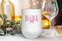 Mama Pink Bow Wine Tumbler 12oz