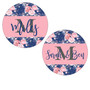 Navy & Blush Floral Personalized Coasters (Set of 4)