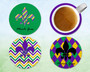 Mardi Gras Fleur De Lis Neoprene Coasters (Set of 4)