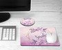 Purple Personalized Mousepad Desk Set
