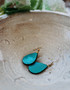 Turquoise & Gold Teardrop Earrings