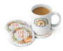 Hello Fall Coasters, Pumpkin Wreath Neoprene Coasters