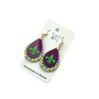 Mardi Gras Fleur De Lis Earrings Teardrop Earrings