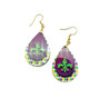 Mardi Gras Fleur De Lis Earrings Teardrop Earrings