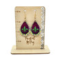 Mardi Gras Fleur De Lis Earrings Teardrop Earrings