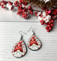 Valentine's Day Gnome Teardrop Earrings