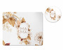 Beige Floral Personalized Mousepad and Coaster Desk Set