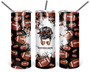 Football Mom Tumbler 20oz Stainless Steel Skinny Tumbler