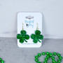 St Patrick's Day Earrings Shamrock Dangle Earrings