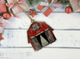 Personalized Red Barn Christmas Ornament