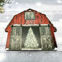 Personalized Red Barn Christmas Ornament