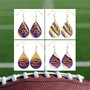 Navy and Gold Tiger Earrings Gameday Earrings Teardrop Earrings