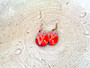 Red Swirl Aesthetic Boho Teardrop Earrings