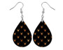 Halloween Black Widow Spider Teardrop Earrings