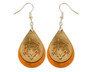 Orange and Gold Tiger Aesthetic Earrings