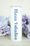 Personalized Navy Floral Tumbler 20oz