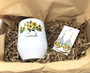 Personalized Sunflower Wine Gift Set Sunflower Wine tumbler & Earring