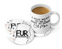 Fur Mom Cat Lover Neoprene Coasters Set Of 4