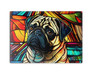 Pug Cutting Board Stained Glass Design