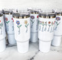 Grandma's Wildflowers 40 oz Tumbler with Handle Personalized