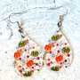 Fall Pumpkin Earrings for Women Acrylic Teardrop