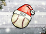 Baseball Ornament with Santa Hat Personalized