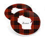 WI Wisconsin Plaid Coasters