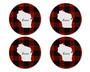 WI Wisconsin Plaid Coasters