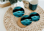 Teal Agate Coasters