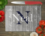 Personalized Cutting Board | Grey Tempered Glass