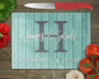Personalized Glass Cutting Board - Teal