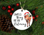 Cowbell Rings Farm Animal Christmas Round Ornament